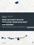 Cover page of What Gets Built on Sites That Cities "Make Available" for Housing?
