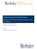 Cover page of California’s Freeway Service Patrol Program: Management Information System Annual Report Fiscal Year 2020-21