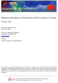 Cover page of Diffusion and Impacts of the Internet and E-Commerce in Ch