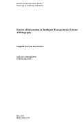 Cover page of Sources of Information in Intelligent Transportation Systems: A Bibliography