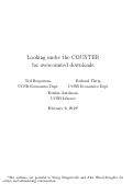 Cover page of Looking under the COUNTER for overcounted downloads