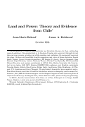 Cover page of Land and Power: Theory and Evidence