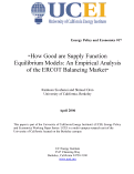 Cover page of How Good are Supply Function Equilibrium Models: An Empirical Analysis of the ERCOT Balancing Market