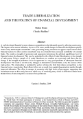 Cover page of Trade Liberalization and the Politics of Financial Development
