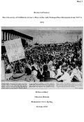 Cover page of Protest in Practice: The University of California Irvine's Place in the Anti-Vietnam War Movement from 1965-1970