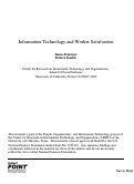 Cover page of Information Technology and Worker Satisfaction