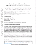 Cover page of Illuminating the Dark Metabolome of <em>Pseudo-nitzschia</em>-microbiome Associations