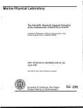 Cover page of The scientific research support potential of the submersible MARITALIA 3GST9