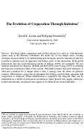 Cover page of The Evolution of Cooperation Through Imitation