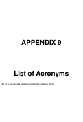 Cover page of Refinement of the HCUP Quality Indicators: Appendix 9 List of Acronyms